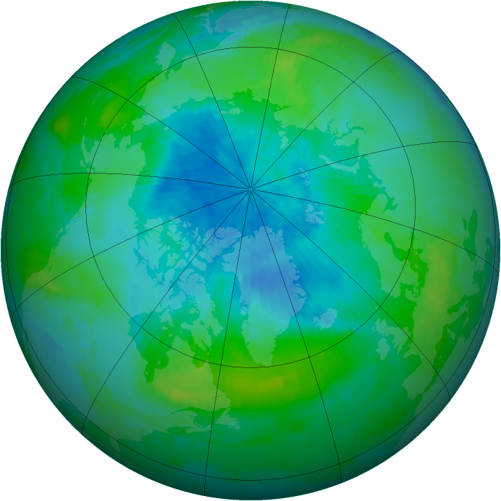 Arctic ozone map for 04 September 2000